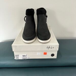 Style & Co Danniee Faux Leather Wedge Boots